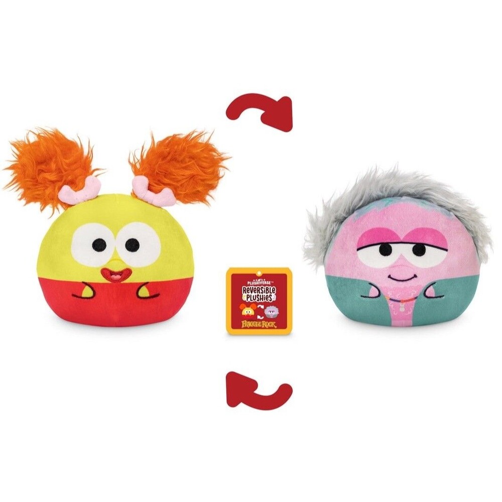 TeeTurtle Plushiverse Fraggle Rock Red and Mokey Reversible 4” Plushie